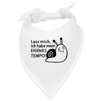 Mein Tempo - Schnecke 1 - Bandana - Weiß - Vorne