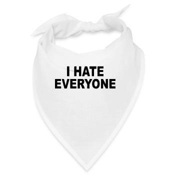 Ich hasse alle - Bandana - Weiß - Vorne
