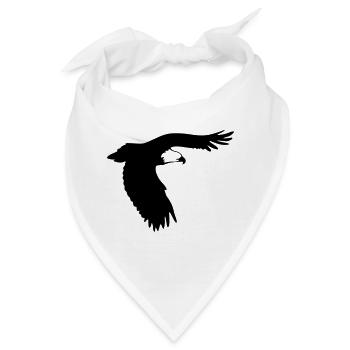 Adler im Flug - Bandana - Weiß - Vorne
