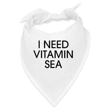 I NEED VITAMIN SEA - Bandana - Weiß - Vorne