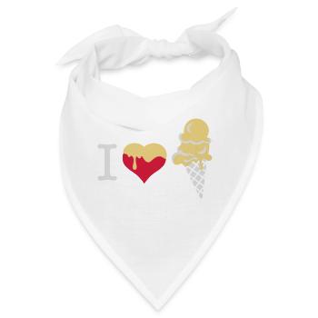 I love Eiscreme - Bandana - Weiß - Vorne