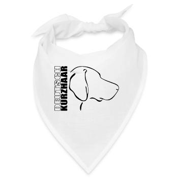 DEUTSCH KURZHAAR PROFIL Jagdhund Wilsigns - Bandana - Weiß - Vorne