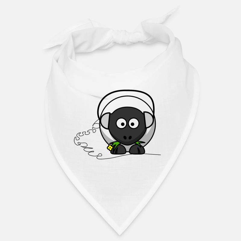 moutons drôle avec un casque - Bandana - blanc