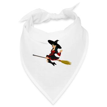 magische helloween Hexe - Bandana - Weiß - Vorne