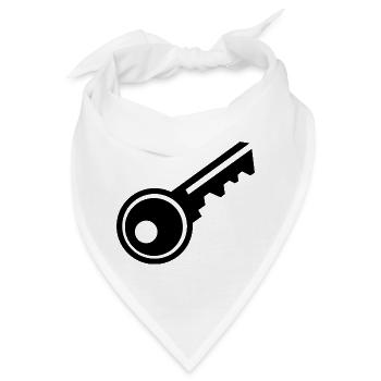 Schlüssel - Bandana - Weiß - Vorne