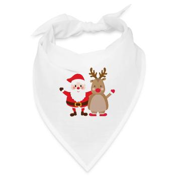 rudolph santa - Bandana - Weiß - Vorne