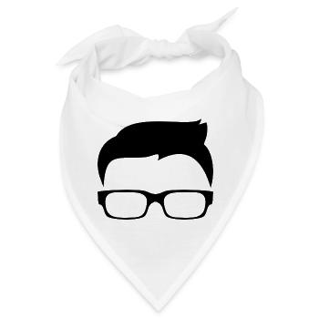 Hipster - Bandana - Weiß - Vorne