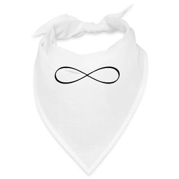 Infinity Unendlichkeitssymbol Freundschaft - Bandana - Weiß - Vorne