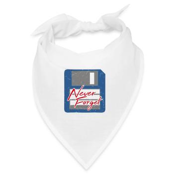 Never Forget Diskette Computer Speicher PC Retro - Bandana - Weiß - Vorne