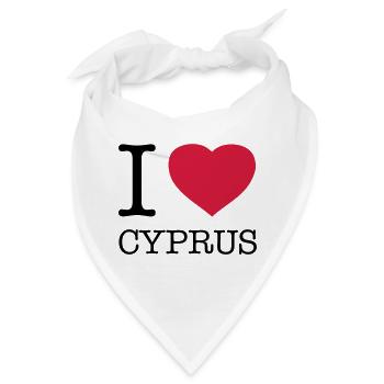 I LOVE CYPRUS Zypern - Bandana - Weiß - Vorne