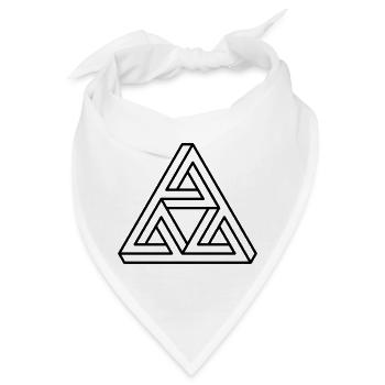 unmögliche Figur Escher Dreieck Geometrie Hipster - Bandana - Weiß - Vorne