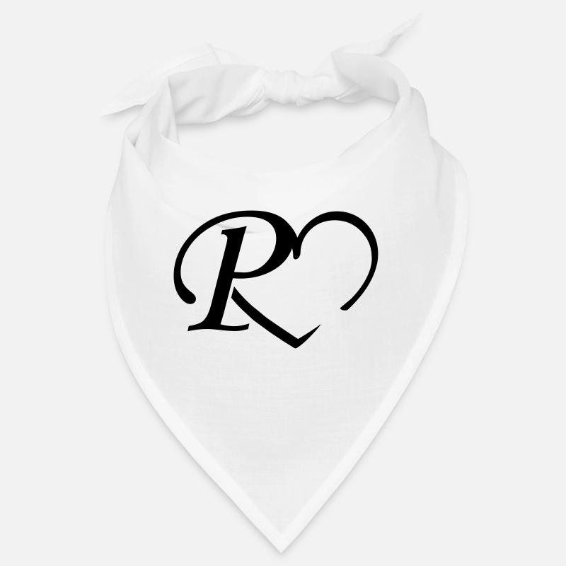 Heart letter P Bandana