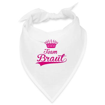 TEAM BRAUT hochzeit heiraten JGA trauung - Bandana - Weiß - Vorne
