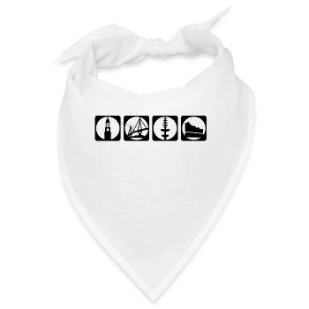 hamburg piktogramm - Bandana - Weiß - Vorne