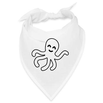 tintenfisch giant octopus krake kalmar sepien fish - Bandana - Weiß - Vorne