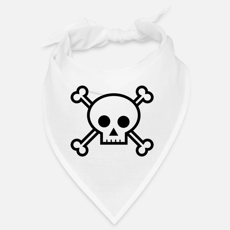 crâne - Bandana - blanc