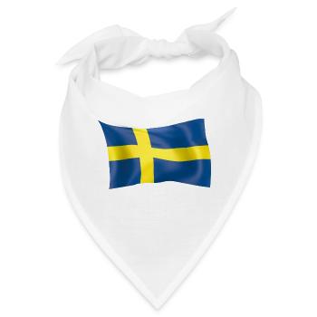 Schwedenflagge - Bandana - Weiß - Vorne