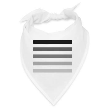 Streifen in Grautönen - Bandana - Weiß - Vorne