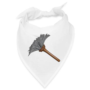 putzen cleaning putzfrau broom wischmop43 - Bandana - Weiß - Vorne