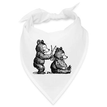 hairdresser barber barbier friseur coiffeur bart b - Bandana - Weiß - Vorne