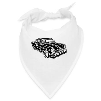Chevy Cadilac / Muscle Car 02_schwarz - Bandana - Weiß - Vorne