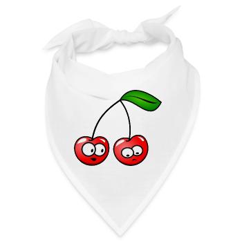 Die Kirschen - Bandana - Weiß - Vorne