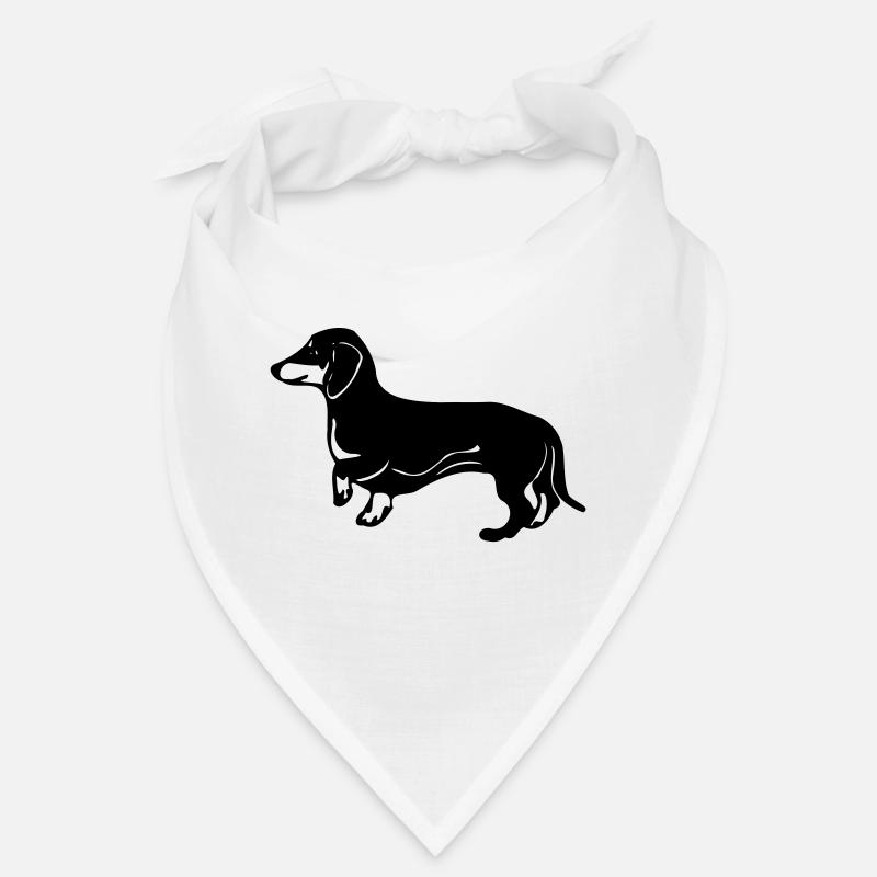 teckel - Bandana - blanc