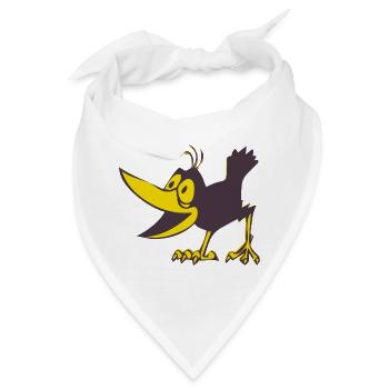 Krähe - Bandana - Weiß - Vorne