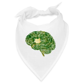 Gehirn,Schaltkreis,elektronik - Bandana - Weiß - Vorne