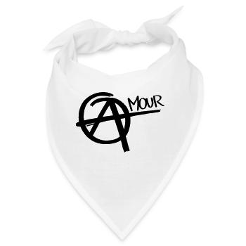 Anarchy and Love - Bandana - Weiß - Vorne