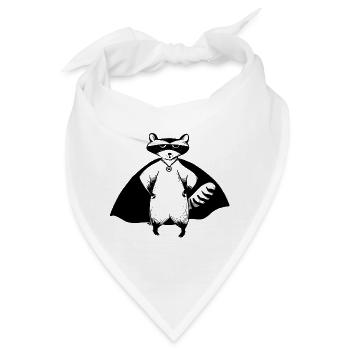 Waschbär Herrscher Yen - Bandana - Weiß - Vorne