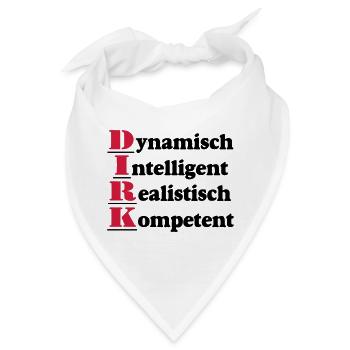 Dirk,Vorname,Namensschild,Name,Fun Shirt (25) - Bandana - Weiß - Vorne