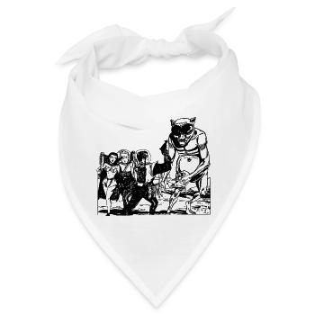 Altes Retrozukunft Alien Monster Design - Bandana - Weiß - Vorne