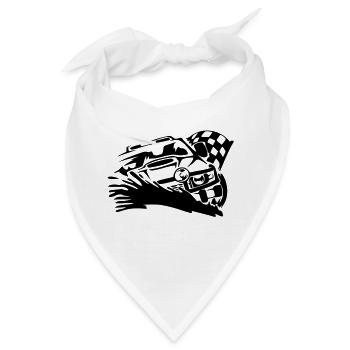 Autocross T-Shirt selber bedrucken - Bandana - Weiß - Vorne