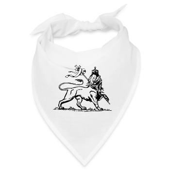 Lion of Judah - Jah Rastafari - Rasta Reggae Roots - Bandana - Weiß - Vorne
