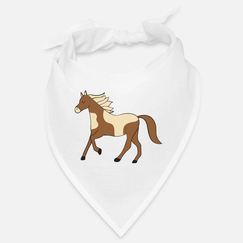 Pferd - Bandana - Weiß