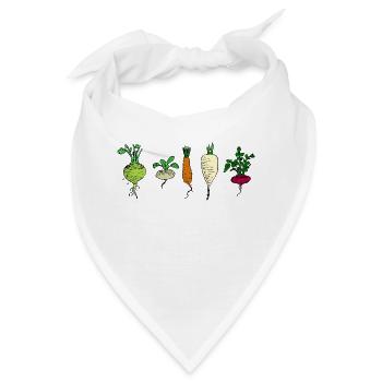 Rüben an der Zahl - Bandana - Weiß - Vorne