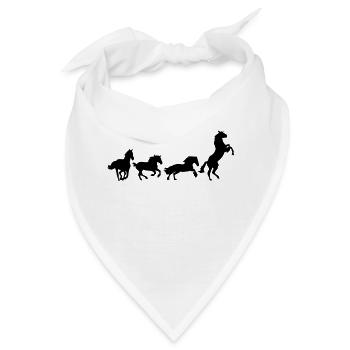 Unterhaltung Pferd Pferde horse5 - Bandana - Weiß - Vorne