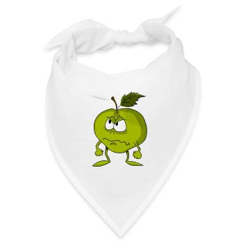 Wütender Apfel - Bandana - Weiß - Vorne