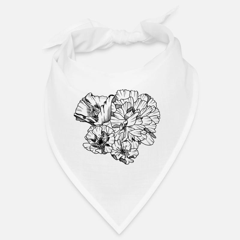 Fleurs gravées Bandana