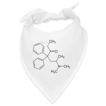 Methadon Strukturformel - Bandana - Weiß - Vorne
