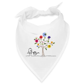 fleißiger Gärtner - Bandana - Weiß - Vorne