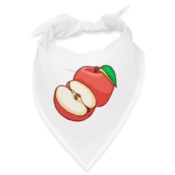 Roter Apfel Äpfel Obst Früchte Frucht - Bandana - Weiß - Vorne