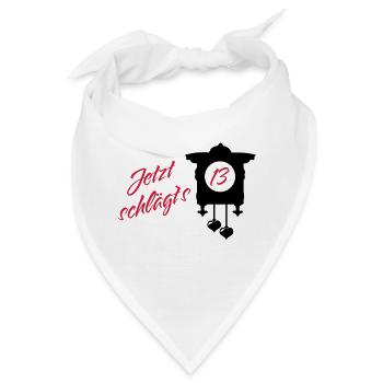 Geburtstag - Jetzt schlägt's 13 - Bandana - Weiß - Vorne