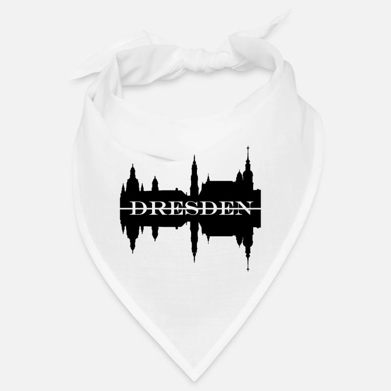 Silhouette de skyline de Dresde Bandana