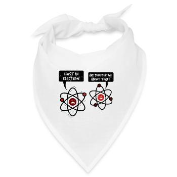 LUSTIGER ATOM WITZ | ELEKTRON STUDENT NERD GEEK - Bandana - Weiß - Vorne