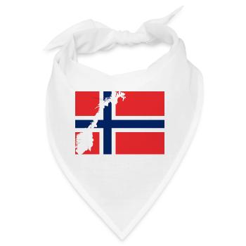 Norges Flagg - Bandana - Weiß - Vorne