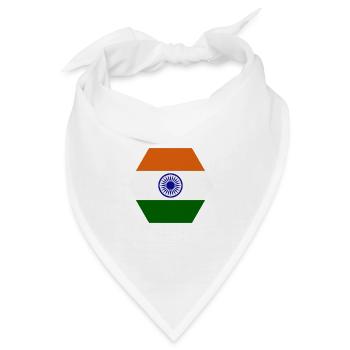 Indien Flagge - Bandana - Weiß - Vorne