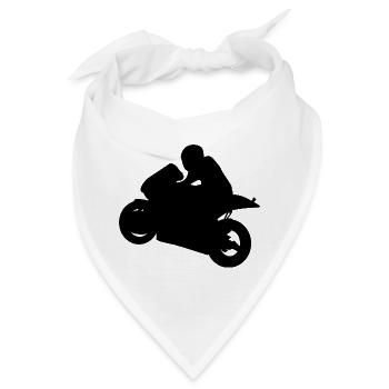 Superbikes Motorrad Biker Zweirad Rennsport Biker - Bandana - Weiß - Vorne