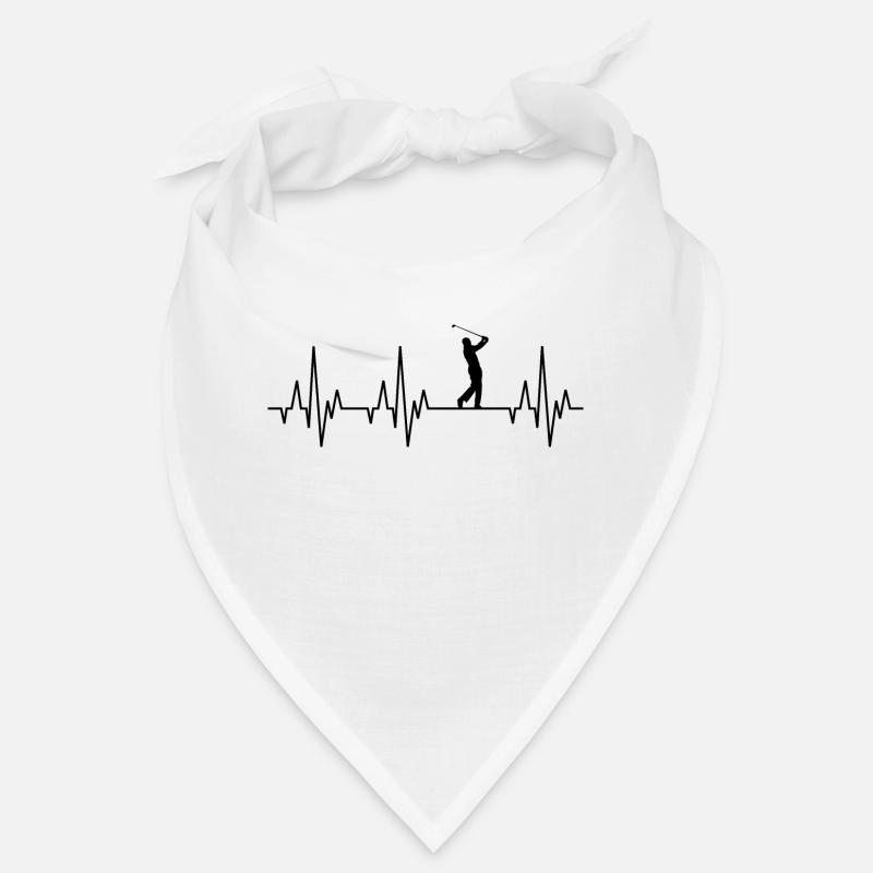 Heartbeat ECG Golf Golfer Golfer Golf Course Bandana